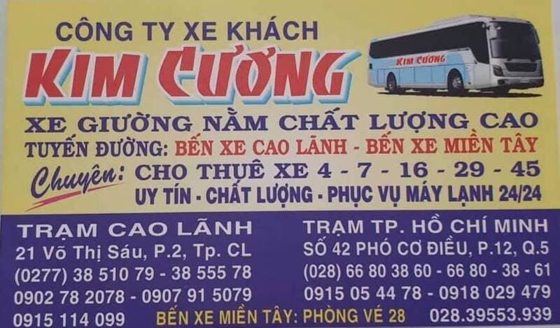 7 Xe từ bến xe Miền Tây đi Đồng Tháp Cao Lãnh Sa Đéc Hồng Ngự