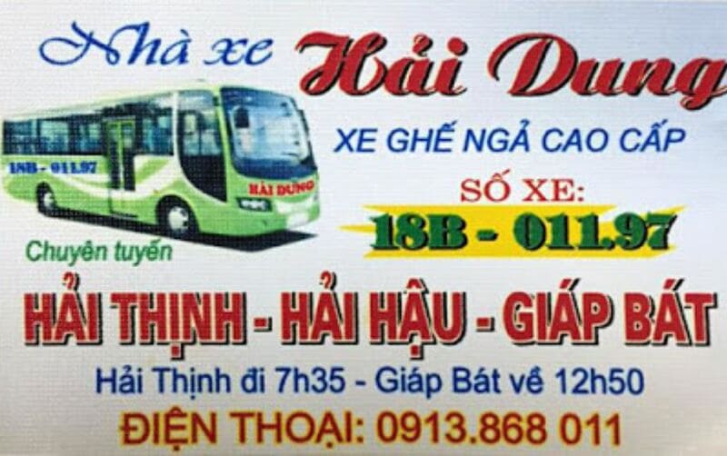 4 Nhà xe khách Hải Thịnh Giáp Bát số điện thoại và lịch trình