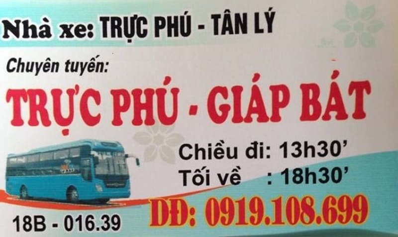 Top 7 Nhà xe Trực Phú Giáp Bát số điện thoại liên hệ đặt vé