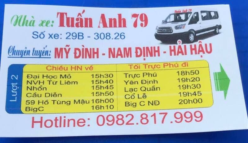 Top 5 Nhà xe Trực Phú Mỹ Đình lộ trình di chuyển số điện thoại