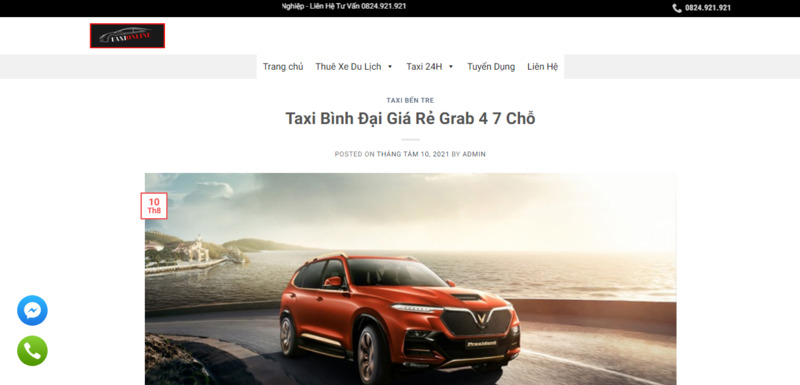 12 Hãng taxi huyện Bình Đại giá cước Km rẻ và số điện thoại 24h