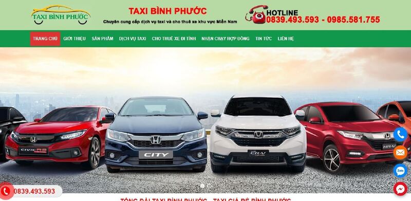 20 Hãng taxi thành phố Đồng Xoài 24h giá rẻ số điện thoại tổng đài