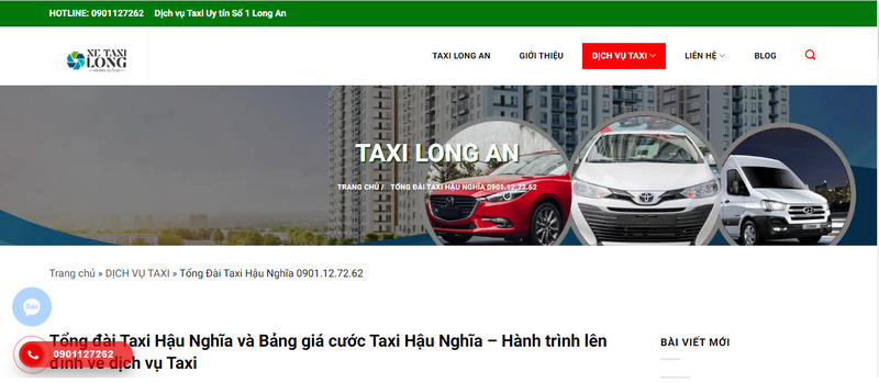 Top 15 Hãng taxi huyện Hậu Nghĩa số điện thoại tổng đài giá rẻ