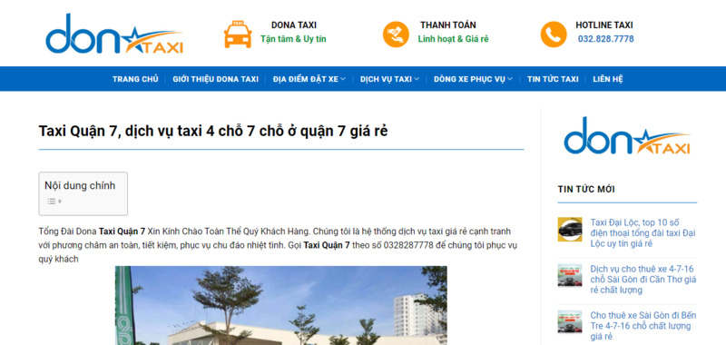 Top 10 Hãng taxi quận 7 Phú Mỹ Hưng Nam Sài Gòn số điện thoại