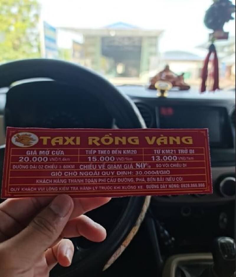 Taxi Rồng Vàng: giá cước Km giá rẻ và số điện thoại tổng đài