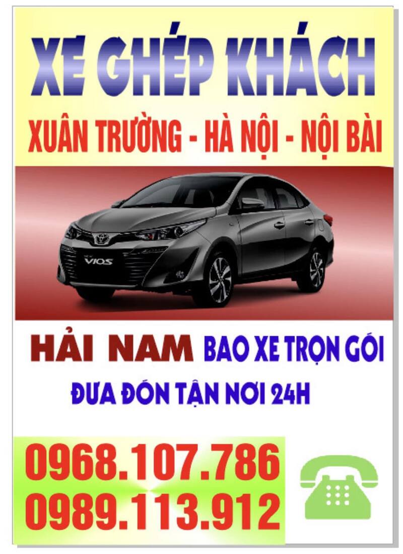 Top 10 Hãng taxi huyện Xuân Trường số điện thoại tổng đài 24/7