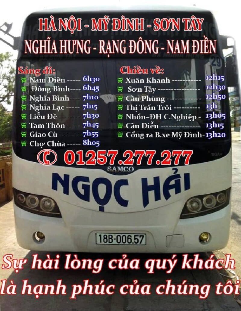 14 Nhà xe Nam Định Sơn Tây đi Hải Hậu Giao Thủy Nghĩa Hưng